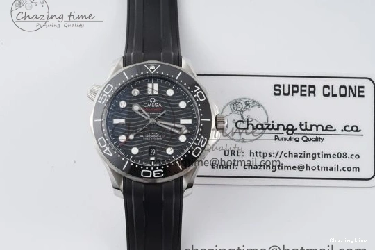 0314 Seamaster Diver 300M ZF 1:1 Best Edition Black Ceramic Black Dial on Black Rubber Strap A EasyMatch 7821